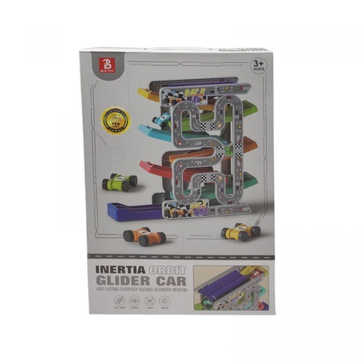 Трек 6 рівнів, 10 машинок, в коробці