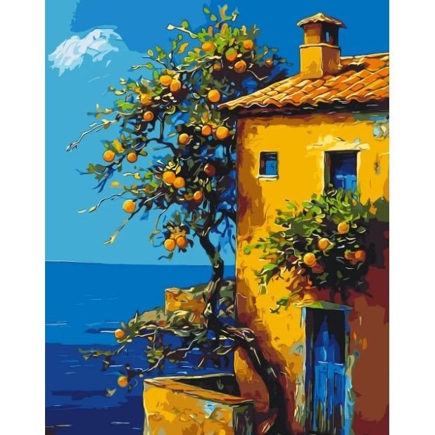 Картина за номерами "Літній італійський пейзаж" 40х50 см