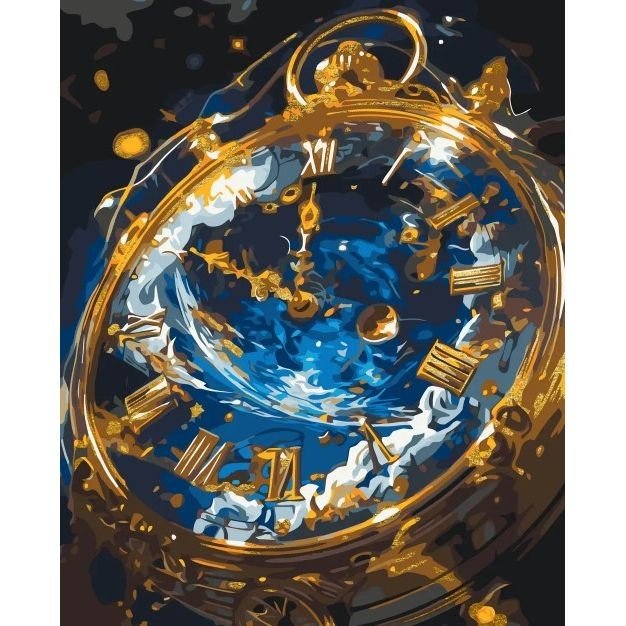 Картина за номерами з фарбами металік "Сила часу" 40х50 см