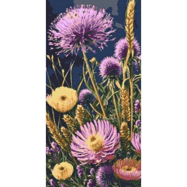 Алмазна мозаїка "Польові квіти" 40х80 см