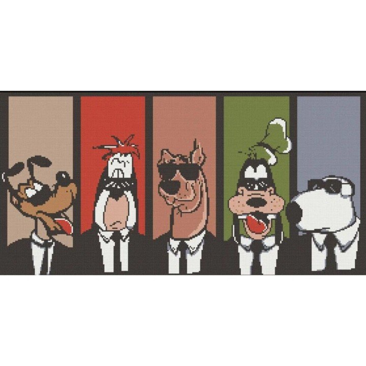 Алмазна мозаїка "Гуфі та ко" 40х80 см