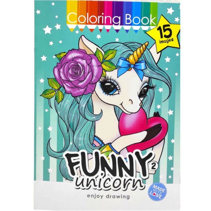 Розфарбовка,210х297 мм, (FUNNY UNICORN 2)