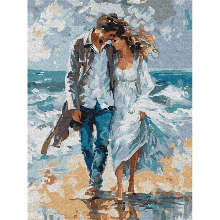 Картина по номерах "Пара на узбережжі" 30х40 см