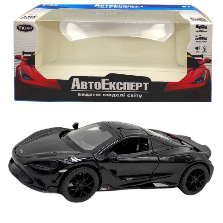 Машинка металева "Авто Експерт", 1:32, звук, світло, інерція (ЧОРНИЙ)