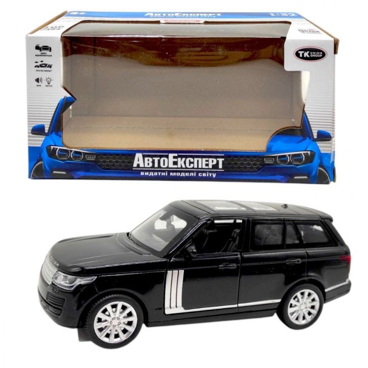 Машинка металева "Авто Експерт", 1:32, звук, світло, інерція (ЛАНД РОВЕР-ЧОРНИЙ)