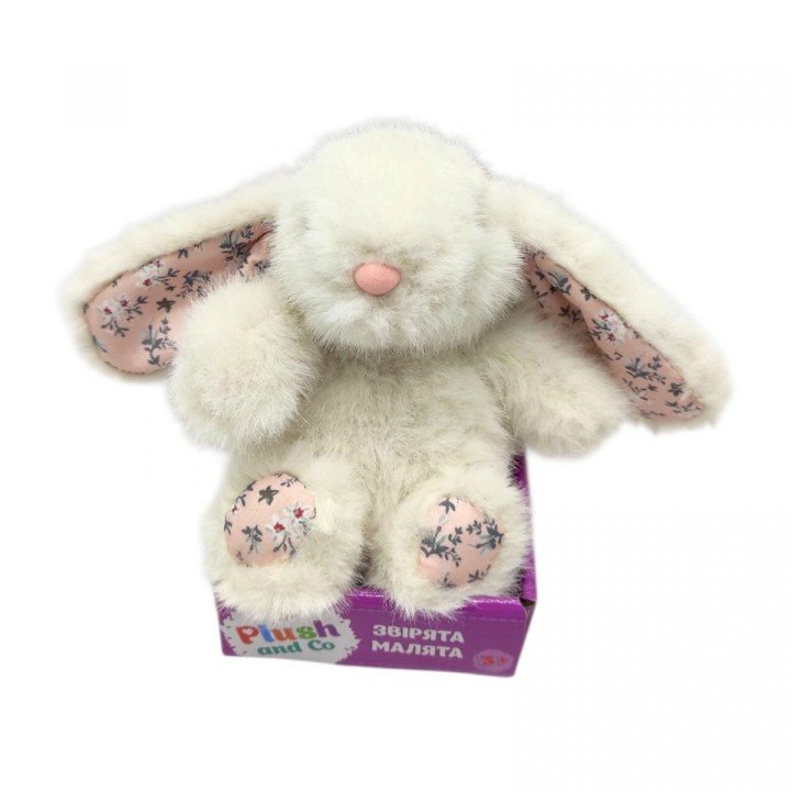 Мяка іграшка Plush and Co ЗАЙЧИК (ВИД 1) 16 см з вушками