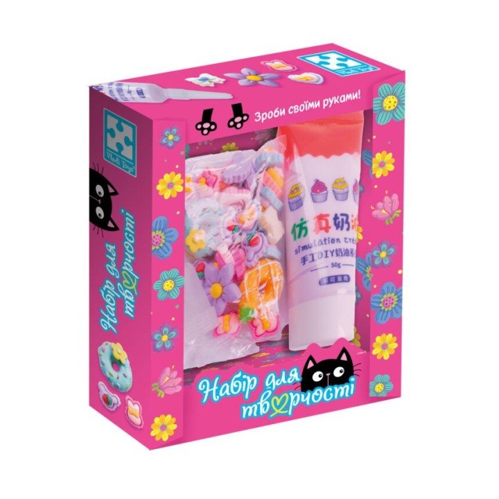 Набір для творчості "Клей з кабашонами. Сердечка мікс"