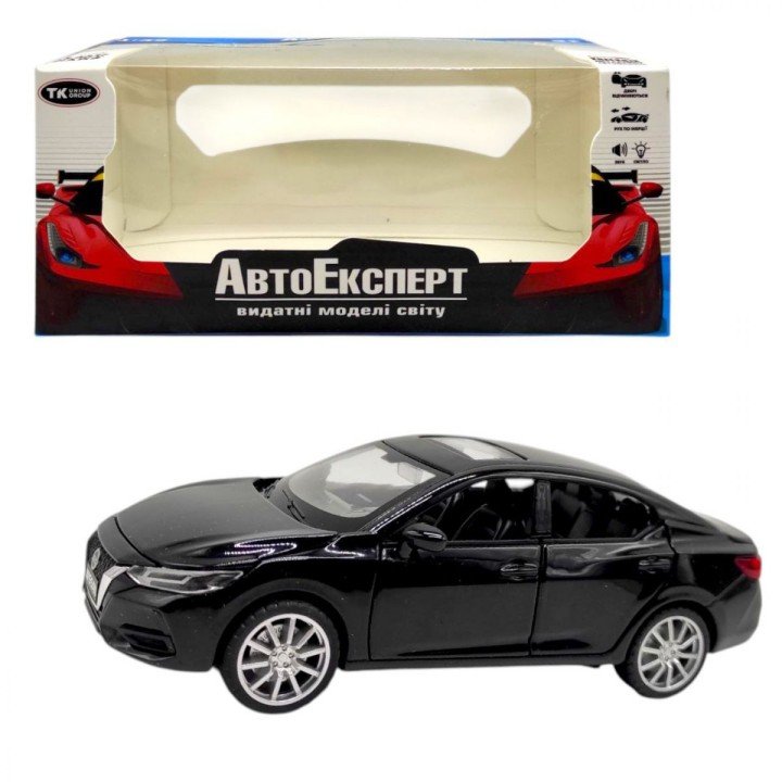 Машинка "Авто Експерт", 1:32, звук, світло, інерція, відкриваються двері (ЧОРНИЙ)