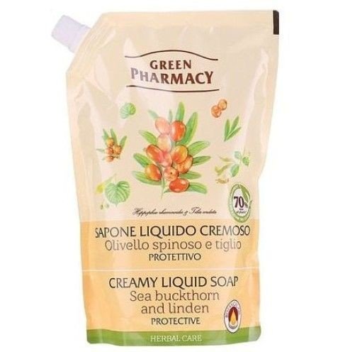 Green Pharmacy рідке мило 460мл дой-пак обліпиха та липа EN