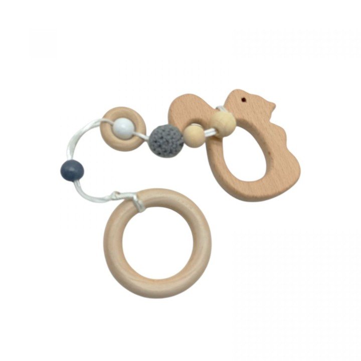 Гризунок-прорізувач деревʼяний "КИЦЯ"