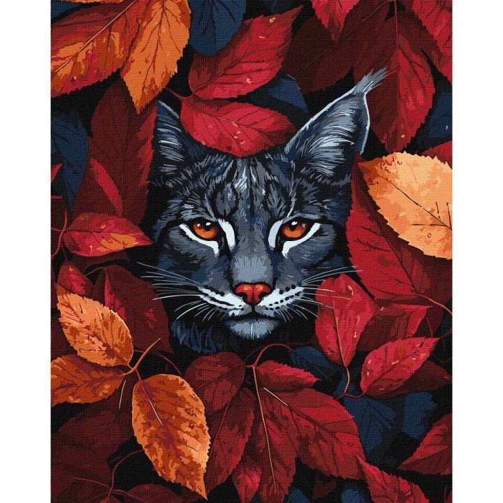 Картина за номерами "Осіння рись" 40x50 см
