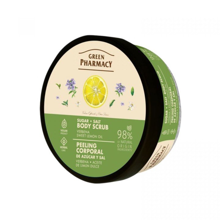 Green Pharmacy скраб д/тіла 200мл цукрово-сольовий Вербена та олія солодкого лимону