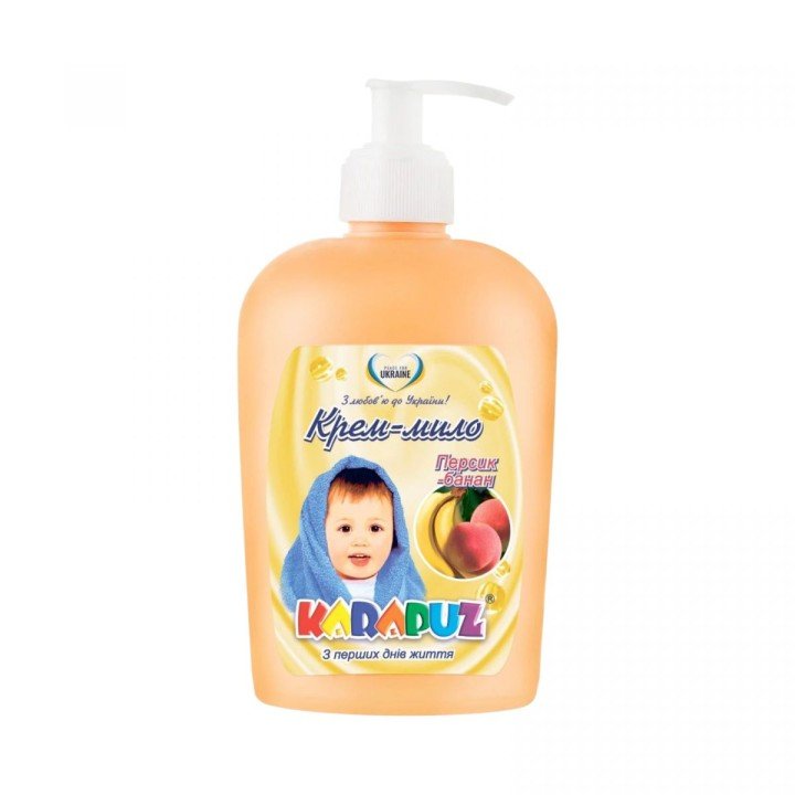 Карапуз крем-мило дитяче 400г персик-банан