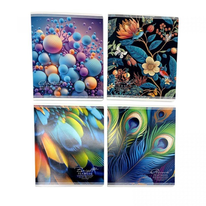 Зошит учнівський, на скобі,17х20,3 мм, 48аркушів. Лінія