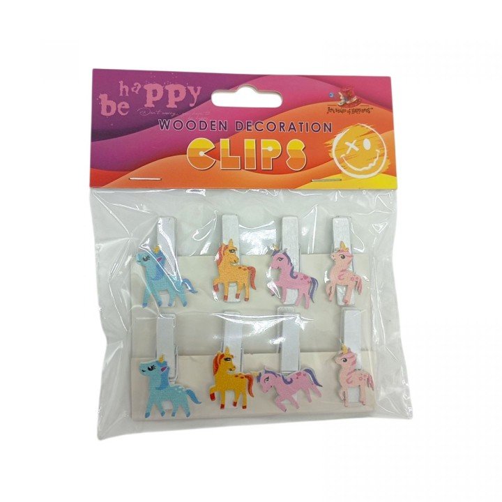 Деревʼяні декоративні затискачі, 8шт