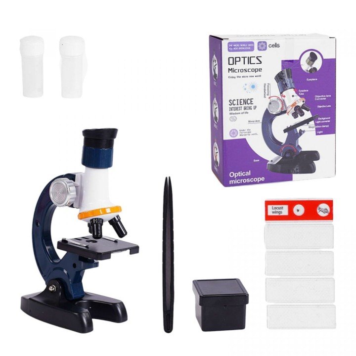Мікроскоп з набором (БЛАКИТНИЙ)