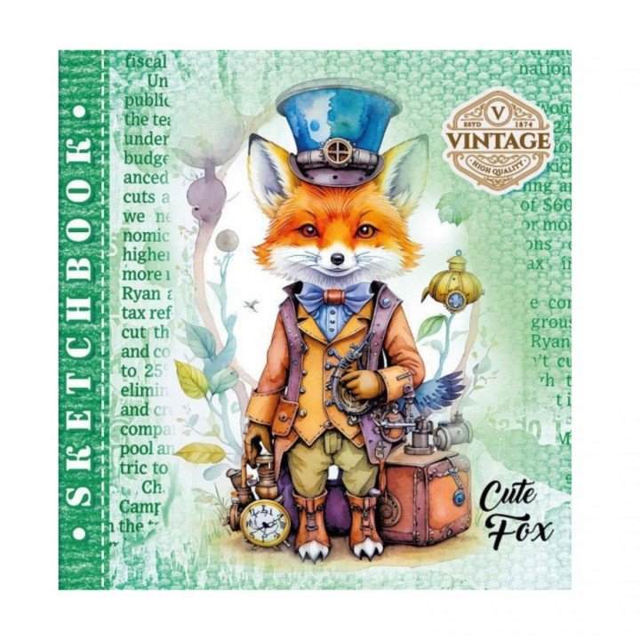 Скетчбук 36 аркушів, (CUTE FOX)
