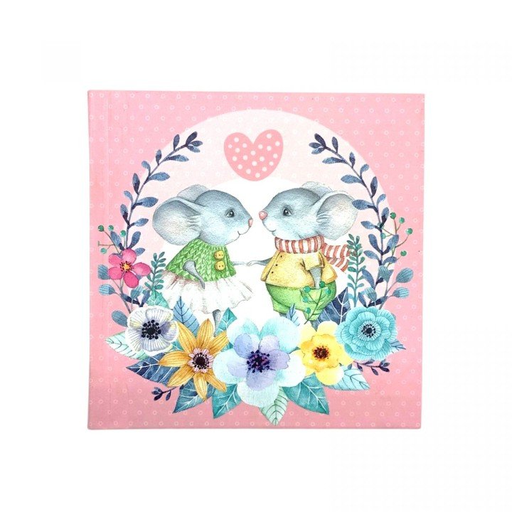 Скетчбук, 48 арк.,100х100 мм. (МИШЕНЯТА)