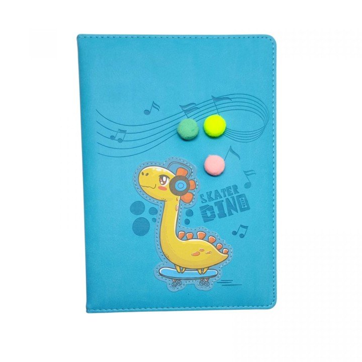 Блокнот Кожзам,А5, 64 аркушів, клітинка (ДІНО СКЕЙТЕР)