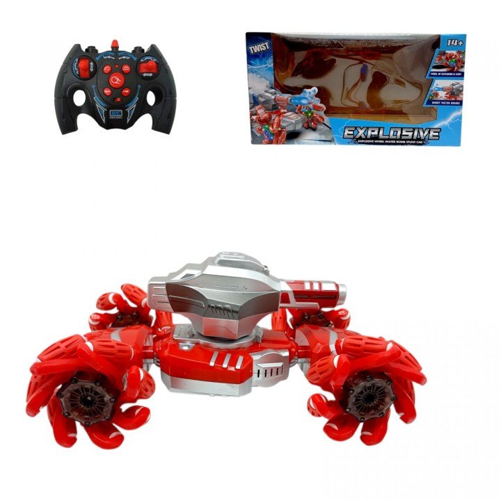 Танк на радіокеруванні, світло, стріляє орбізами, обертається на 360°, підіймає корпус, акум. 3.7 V, роликові колеса, в коробці