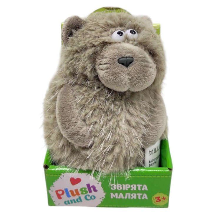 Мʼяка іграшка "Plush and Co. КОТИК" (СІРИЙ) 12 см