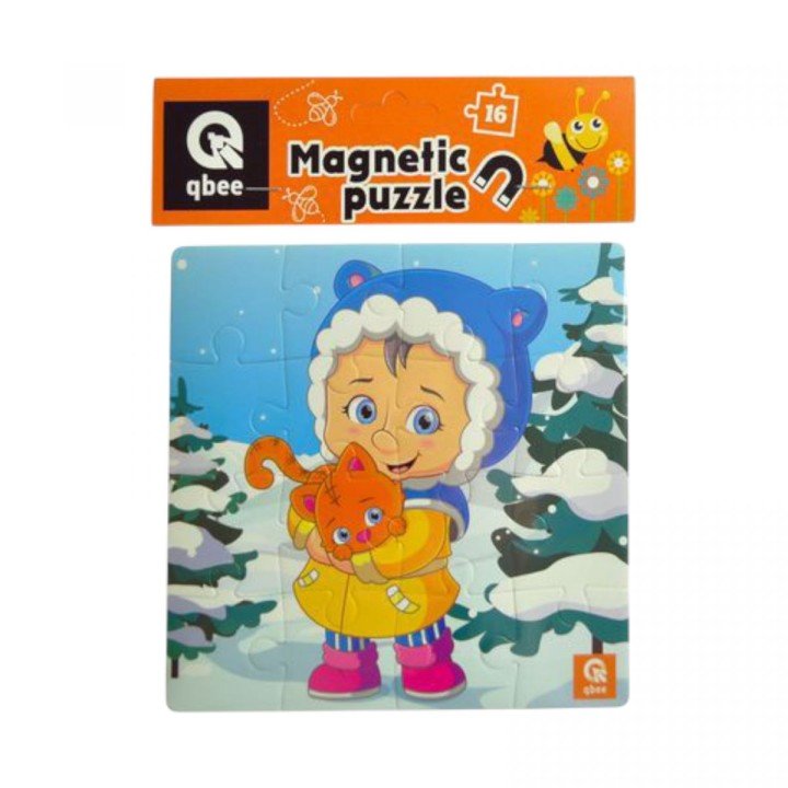 Пазли фомові, магнітні, 16 ел "Сніжний Мяв"