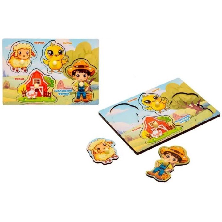 Сортер-вкладиш "Ферма" деревʼяний