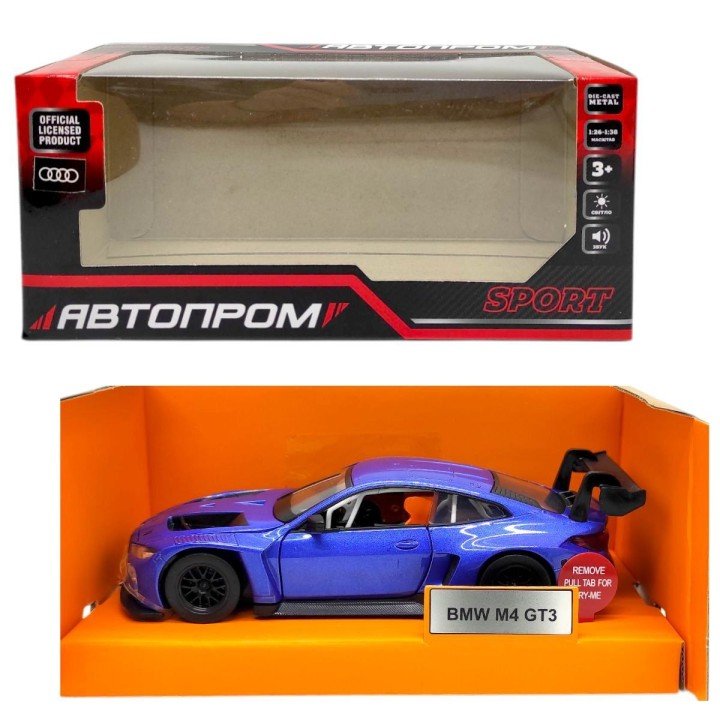 Машинка металева "АВТОПРОМ. BMW M4 GT3"