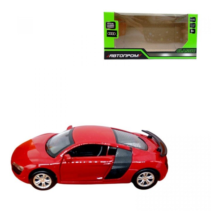 Машинка "Audi R8 GT" з серії "Автопром", бордовий