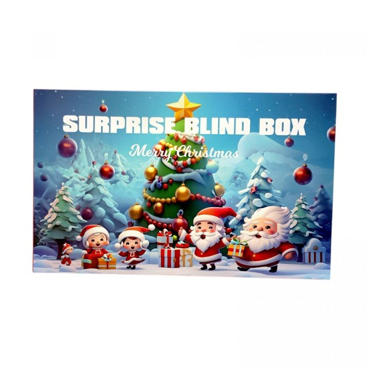 Адвент-календар 24 віконця, гумові фігурки, текстильні гномики, стоячі ялинки, в коробці