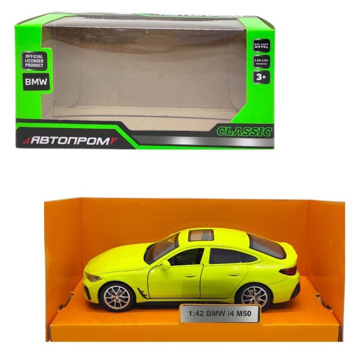 Машинка металева "АВТОПРОМ. 1:43 BMW I4 M50" (САЛАТОВА)