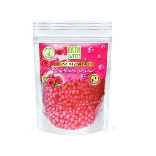 AquaShine Перлини для ванн Bath Sweets Соковита малина,  120г