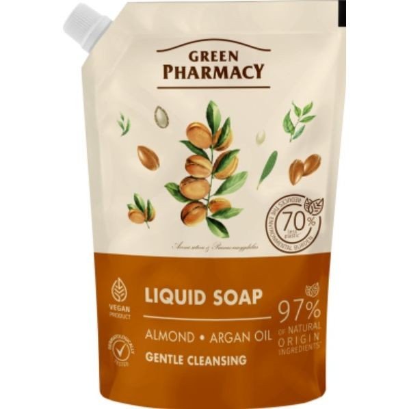Рідке мило "Мигдаль та арганова олія. Green Рharmacy" дой-пак 460 мл
