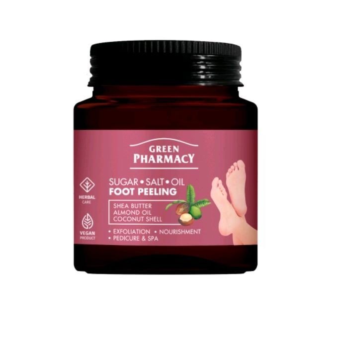 Green Pharmacy Масляний цукрово-сольовий скраб для ніг, 300мл