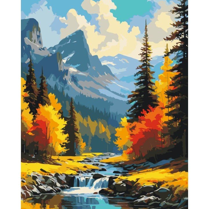 Картина за номерами "Гірський краєвид" 40x50 см