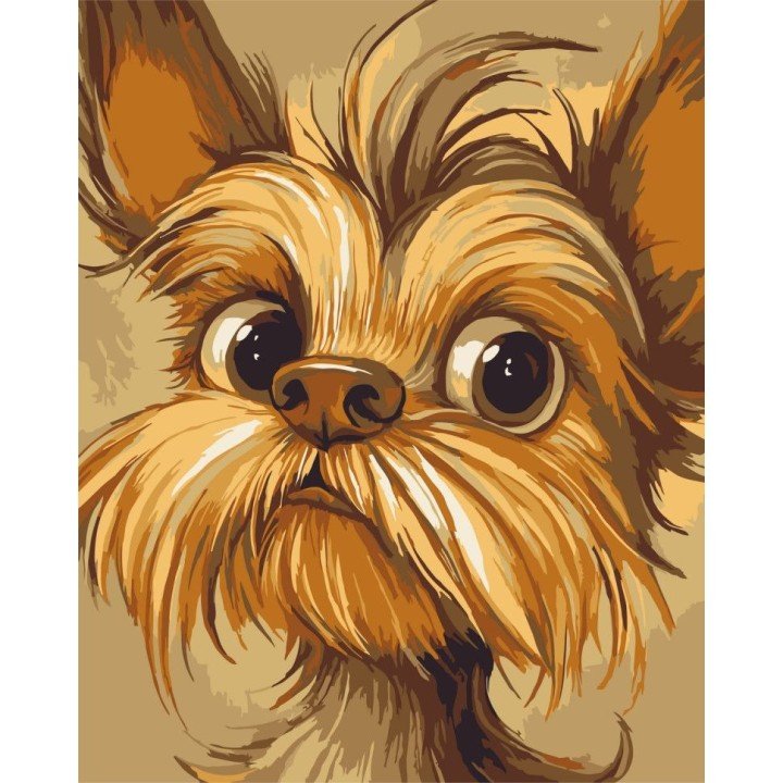 Картина за номерами "Йоркширський терʼєр" 40х50 см