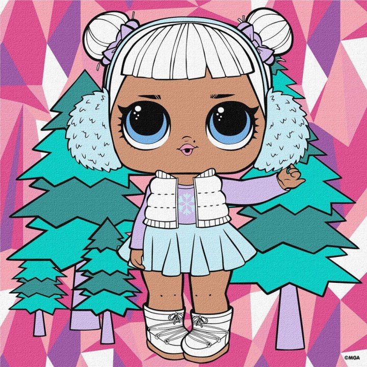 Картина за номерами "L.O.L. Surprise! Winter chill. Snow Angel" 25х25 см