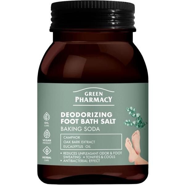 Green Pharmacy Сіль для ванни ніг Deodorizing Foot Bath Salt Дезодоруюча, 400г