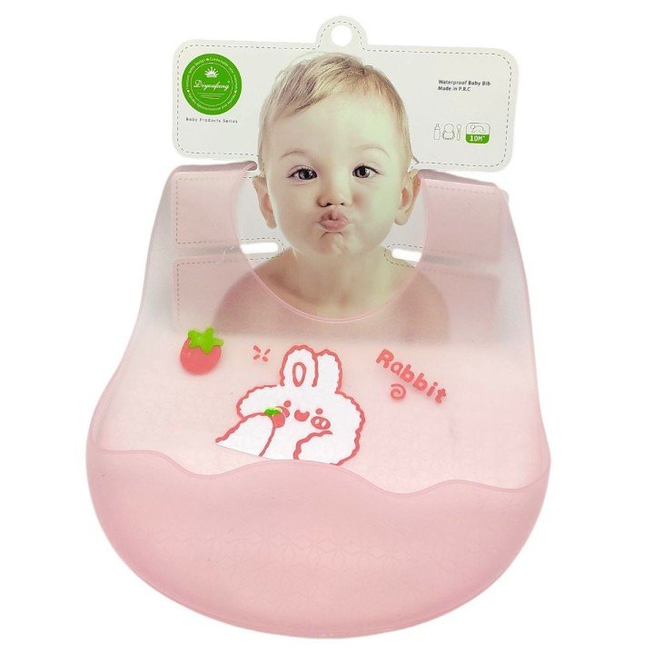 СИЛІКОНОВИЙ СЛИНЯВЧИК (РОЖЕВИЙ) ЗАЙЧИК