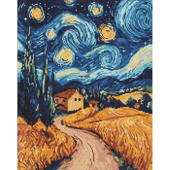 Набір з алмазною мозаїкою "Українська ніч" 40х50 см