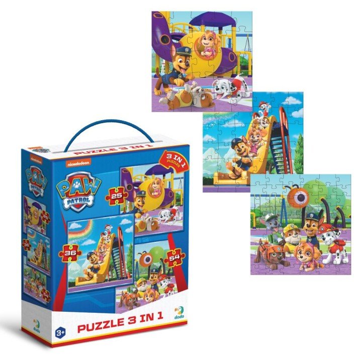Пазл 3в1 "Щенячий патруль. Ігровий майданчик"
