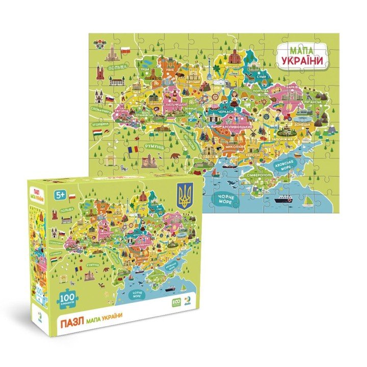 Пазл «Мапа України» 100 елементів
