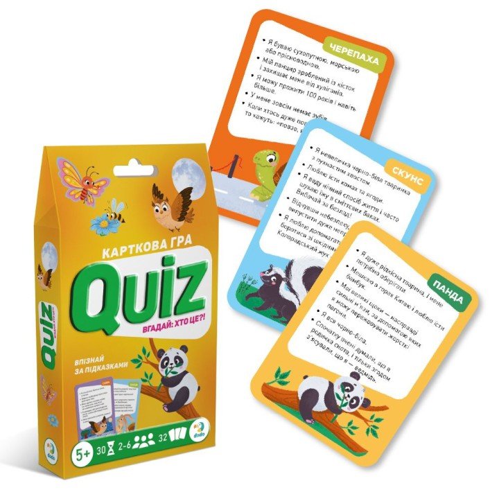 Карткова гра «Вікторина: Вгадай: хто це?!»