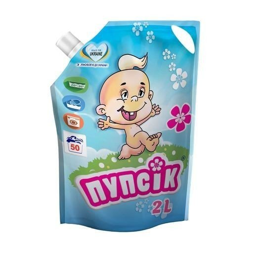 Пупсік Гель для прання дитячої білизни 50 циклів прання, 2л (дойпак)