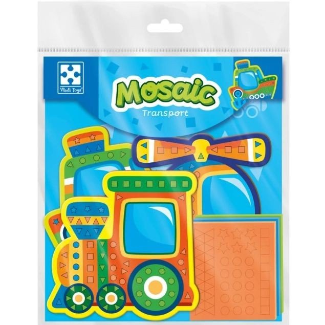 Набір для творчості (мʼяка мозаїка) "Транспорт"