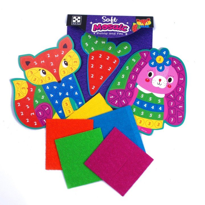 Набір для творчості з плюшевою мозаїкою "Зайченя та Лисиця"