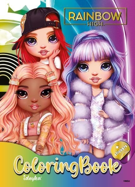 Книжка-розмальовка зі стікерами - "The creative Rainbow 2", 21x29см