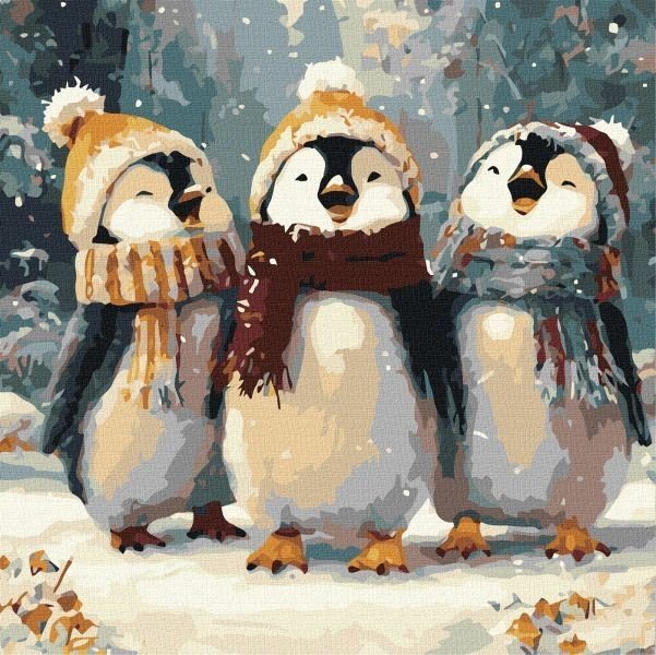 Картина за номерами - "Щасливі співи" ©art_selena_ua, 40х40см