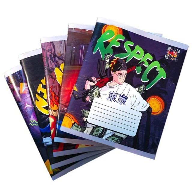 Зошити в клітинку, 24 арк, набір 5 шт