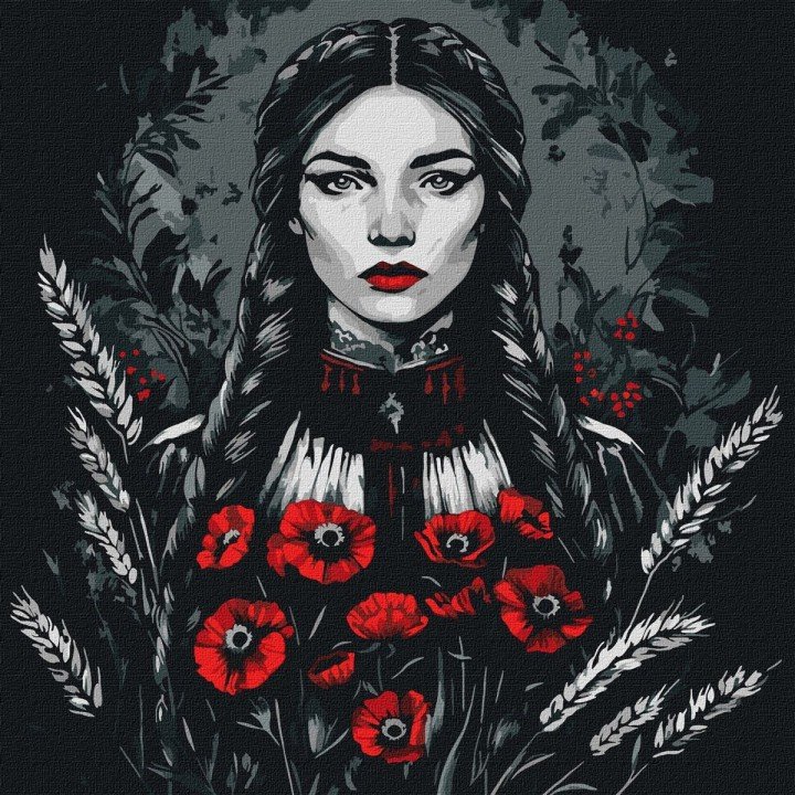 Набір для розпису по номерах "Жіноча сила" 40х40см